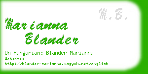 marianna blander business card